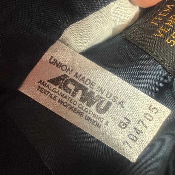 LL Bean Navy Blue Wool Blazer Sport Coat Jacket Gold Tone Buttons 42L 42 Long - Picture 8 of 11